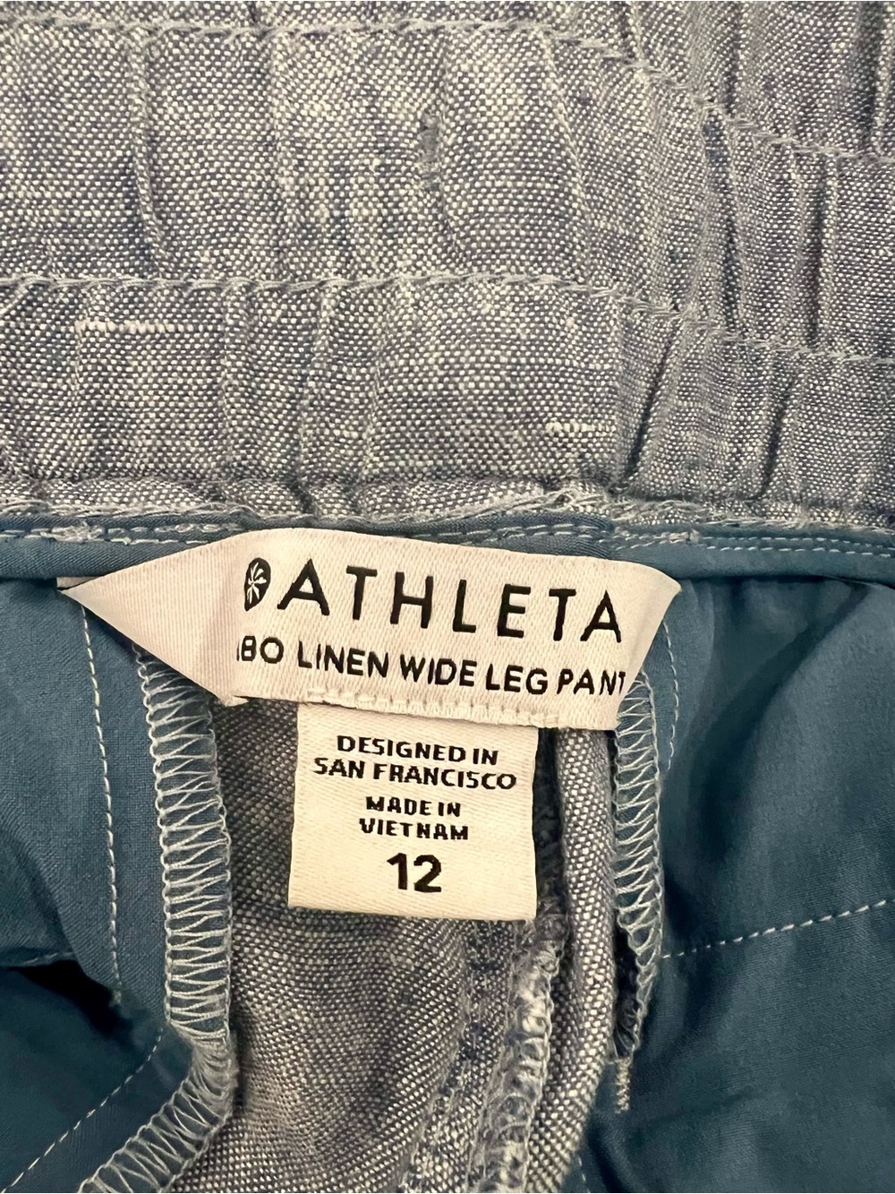 Athleta Cabo Linen Wide-Leg Pants in chambray blue - Picture 5 of 5